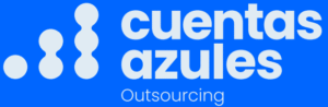 cuentas azules blanco